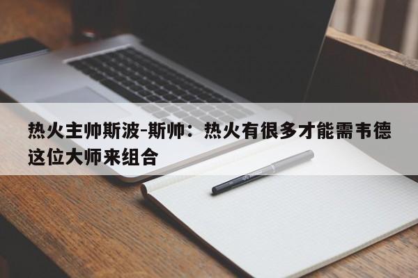 热火主帅斯波-斯帅：热火有很多才能需韦德这位大师来组合